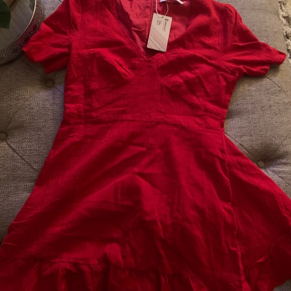 Red wrap dress - Picture 3 of 3